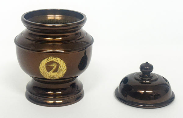 Vintage Metal Powdered Incense Burner with Crane Logo