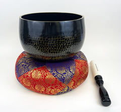 No. 12 Bell (15.5" Diameter) with Red and Purple Embroidered Round Cushion