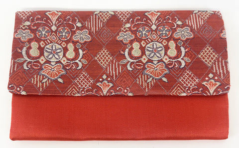 Premium Red Kimono Fabric Beads Case (Large)