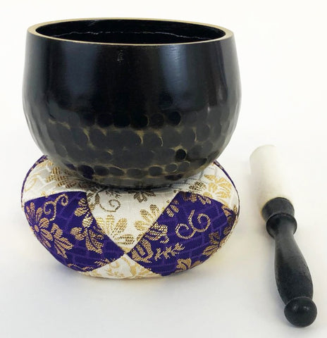 No. 3 (3.6" Diameter) Purple & White Cushion Bell Set