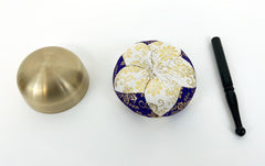 No. 2.8 (3.5" Diameter) Purple & White Cushion Bell Set
