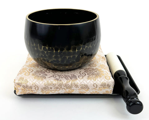 No. 4 (4.75" Diameter) Bell with Black Tray and Gold Cushion Set