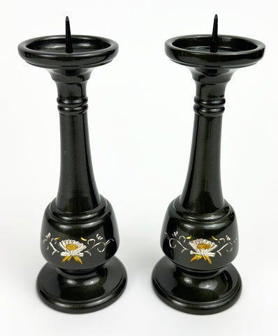 6" H Premium Dark Gray (Brass) Candle Stands