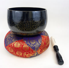 No. 10 Bell (13" Diameter) with Red & Purple Embroidered Round Cushion