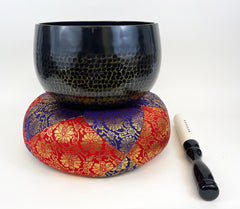 No. 10 Bell (13" Diameter) with Red & Purple Embroidered Round Cushion