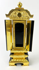 Premium Black Memorial Tablet (Ihai) with Golden Trim