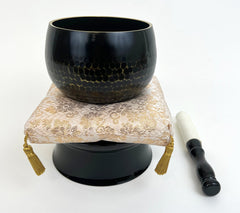 No. 4 (4.75" Diameter) Bell with Gold Cushion Set with Stick Holder
