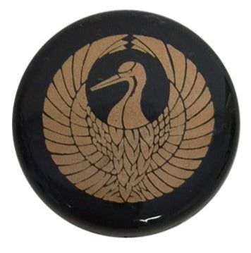 Small Black Crane Logo (1.25" D)