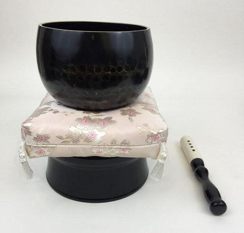 No. 5 Bell (6.75" Diameter) with Sakura Flower Cushion and Black Base