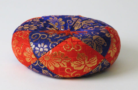 Purple & Red Round Bell Cushion for No. 2.8 (3.5" Diameter) Bell