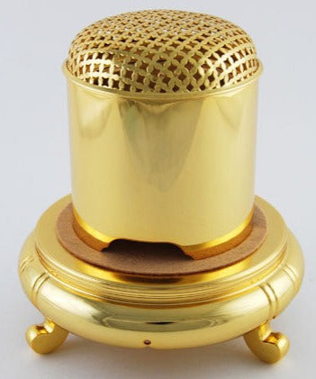 Used Medium 24K Plated Powdered Incense Burner