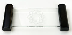 8" L Glass Water Cup Table with S.G.I. Logo