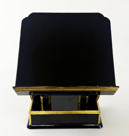 Used Black With Gold Trim Book Stand