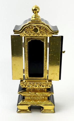 Vintage Premium Black Memorial Tablet (Ihai) with Golden Trim