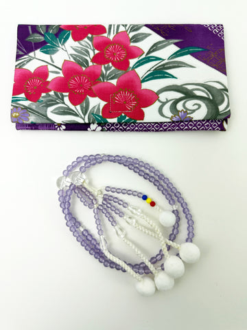 Clear Purple Beads with S.G.I. Tassel Beads Set - Large Beads (Large Beads Case)