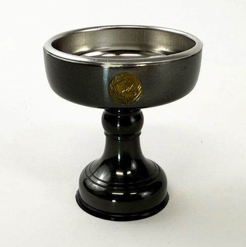 Dark Grey Rice Cup with Crane Logo and Removable Metal Insert
