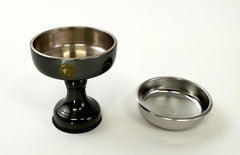 Dark Grey Rice Cup with Crane Logo and Removable Metal Insert
