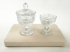 6.5" L Medium Pinkish White Flat Water Cup Table