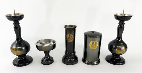 Vintage 5 Piece Butsugu Set with Crane Logo