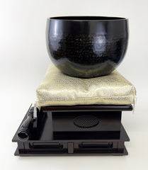 No. 10 Bell (13" Diameter) with Ebony Wooden Base and Gold Cushion with Bell Stick Set
