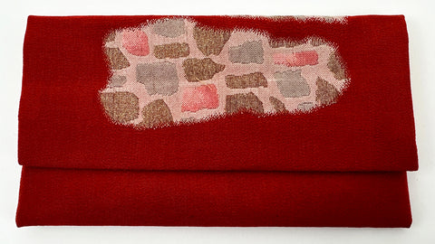 Red Kimono Fabric Beads Case (Large)