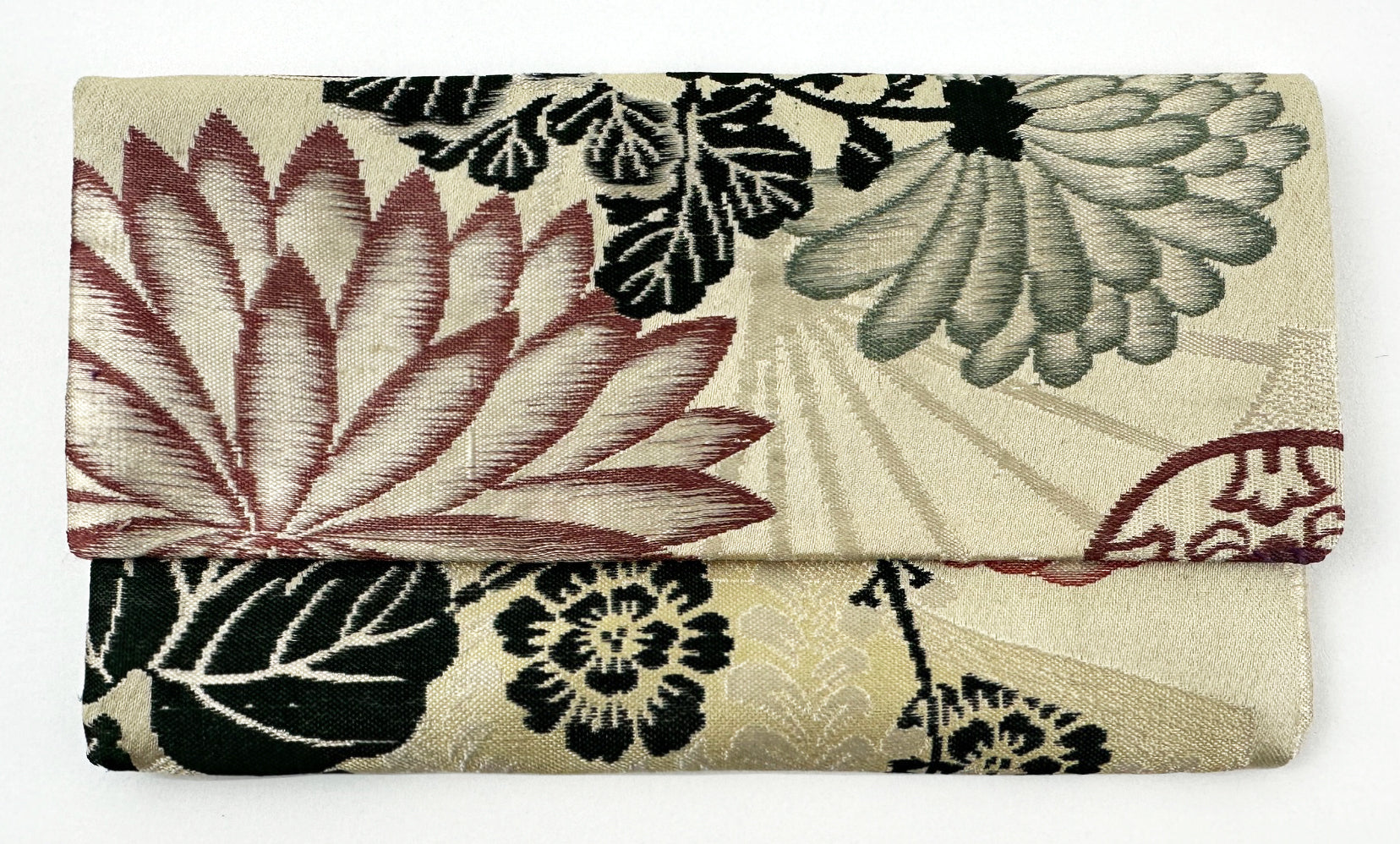 Premium Floral Print Kimono Fabric Beads Case (Large)