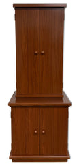 5229 Walnut Color Butsudan Two Piece with Pull Out Table with Mother of Pearl Inlay