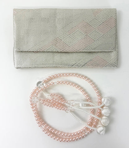 Light Pink Pearl Beads with Knitted Tassels Set - Large Beads (Large Beads Case) #2