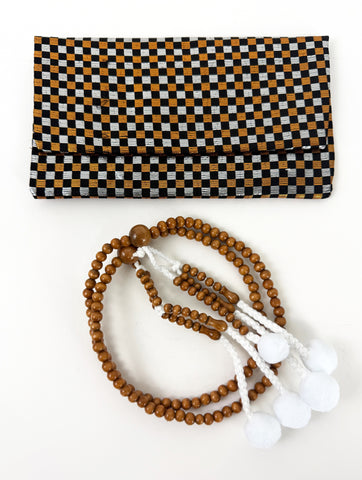 Brown Plum Wood Beads Set - Large Beads (Large Beads Case)