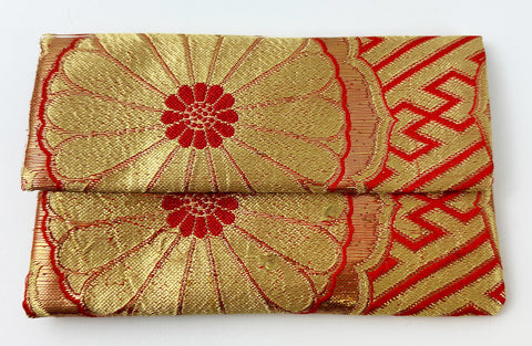 Premium Floweral Kimono Fabric Beads Case (Medium)