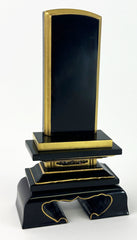 Small Black Memorial Tablet (Ihai) with Golden Trim