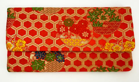 Premium Silk Kimono Fabric Beads Case (Large) #4