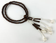 New Sandalwood Beads with Knitted Tassels