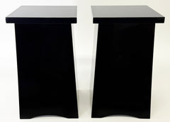 15.25" Tall Gloss Black Vase Stands