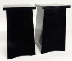 15.25" Tall Gloss Black Vase Stands