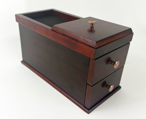 Vintage Cherry Wood Incense Storage Box