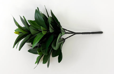Single Extra Small Silk Shikimi Leaves 10.5" Long