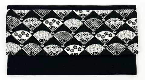 Black Kimono Fabric Beads Case (Extra Large)