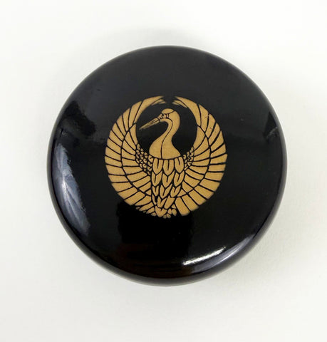 Vintage Powdered Incense Container with Crane Logo