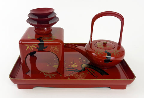 Medium Sake Wedding Set with a Tray - Sansankudo Ceremony (Display Model)
