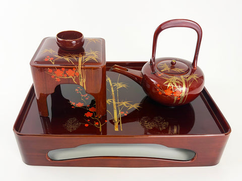 Medium Sake Wedding Set with a Tray - Sansankudo Ceremony (Display Model) #3