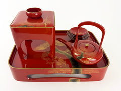 Large Deluxe Sake Wedding Set with a Tray - Sansankudo Ceremony (Display Model)