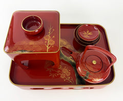 Large Deluxe Sake Wedding Set with a Tray - Sansankudo Ceremony (Display Model)
