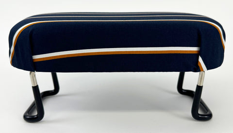 Petite/Asian-size Folding Bench (Navy Blue with Strips Print)