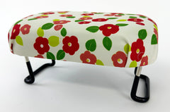 Petite/Asian-size Folding Bench (White with Floral Print)