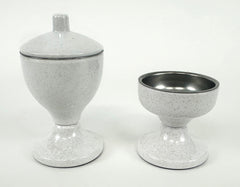 White Plastic Water & Rice Cup Set
