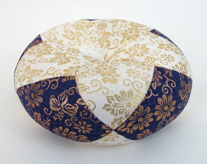 Purple & White Round Bell Cushion for No. 4 (5" Diameter) Bell