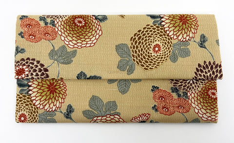 Floral Print Kimono Fabric Beads Case (Large) #4