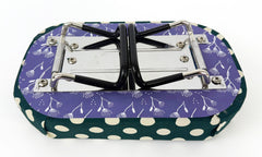 Petite/Asian-size Folding Bench (Green with Polka Dot Print)