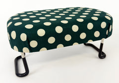 Petite/Asian-size Folding Bench (Green with Polka Dot Print)